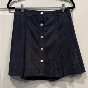 Elegant Navy Button-Up Skirt